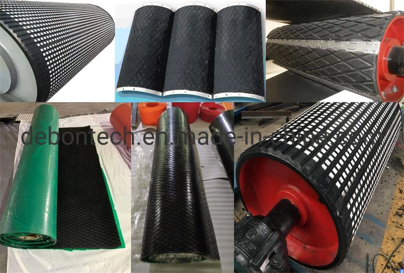 Cermic Rubber Lagging Coating Sheet for Belt Conveyor Pulley