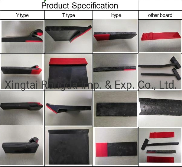 Y Type and T Type Skirting Board Rubber /Rubber Seal Sheet Used with Rubber Conveyor Belt Together