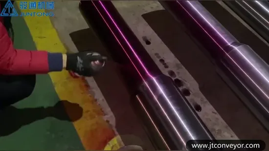 KONWEYOUR Belt Conveyor Head Drive Crowned Diamond Rubber Lagging Pulley