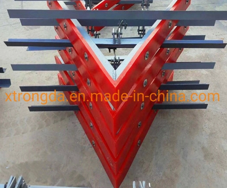 PU Polyurethane Skirt Board Cleaner Red Color Used in Mine Quarries for Conveyor Belt Cleaning